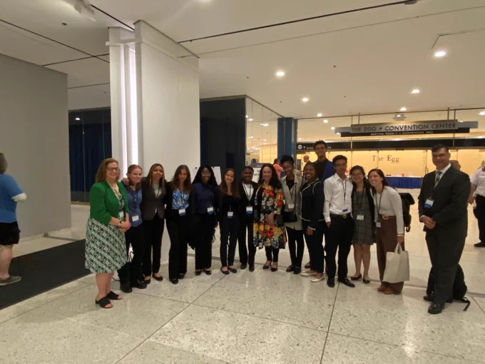 Commissioner Rosa with students from Baldwin High School