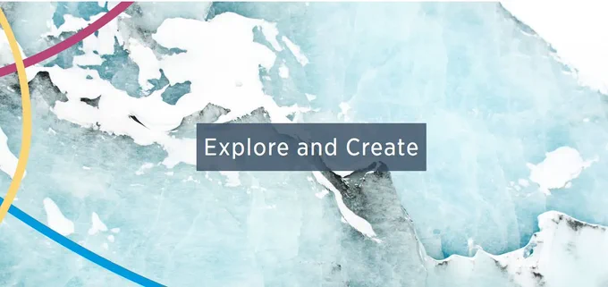 A screen capture of the homepage of the Canada Council for the Arts' Explore and Create program. 