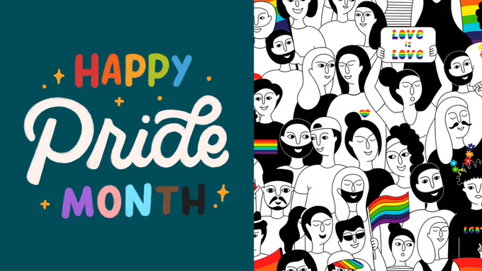 happy pride month graphic