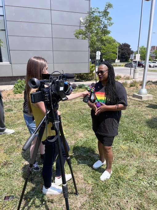Myself speaking to CHCH news.