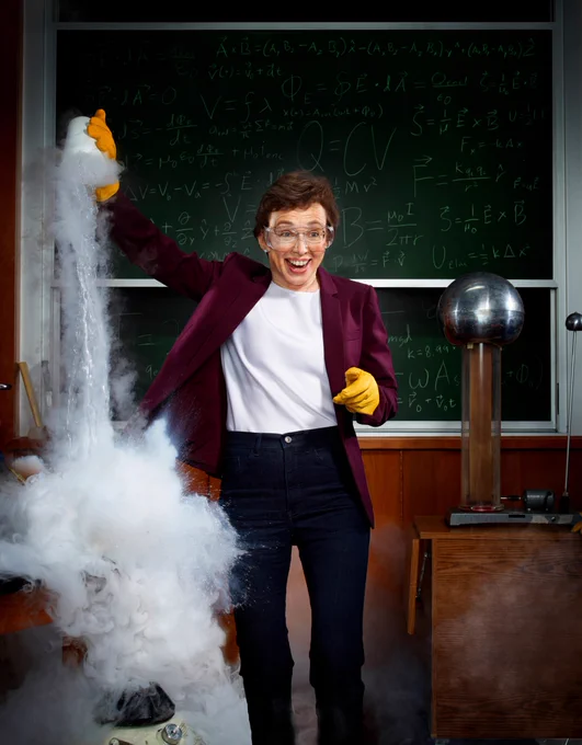 Dr. Tatiana Erukhimova conducting her experiments!