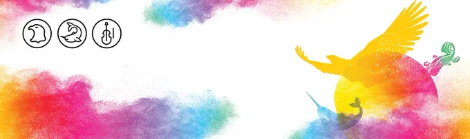 Picture with animals and colors