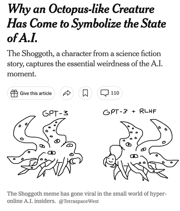 New York Times: Why an Octopus-like Creature Has Come to Symbolize the State of A.I.