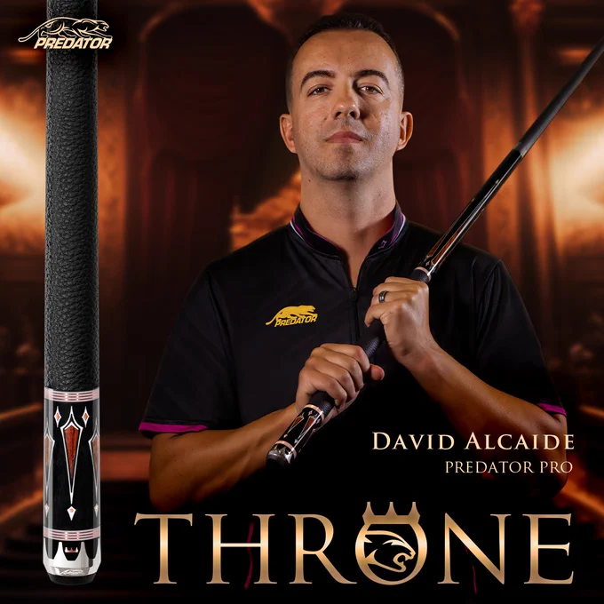 David Alcaide with the Predator Throne 3-1 Pool Cue