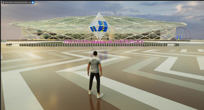 View of the Mall in Infinity Void Metaverse.