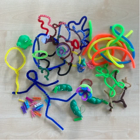 selection of colourful fidget toys