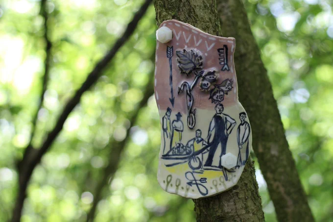 Ceramic Sculpture in a tree