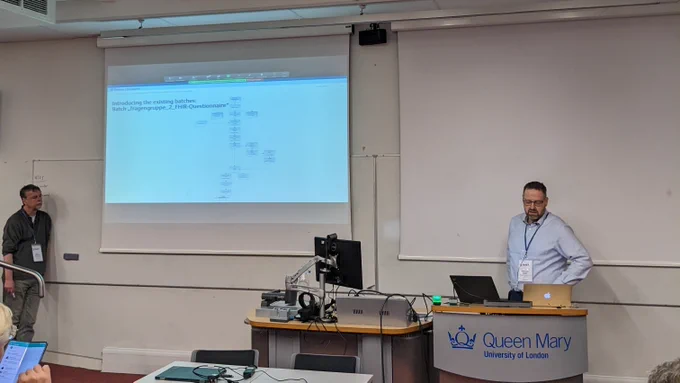Thorsten Rohm and Achim Berndzen at Queen Mary University, London.