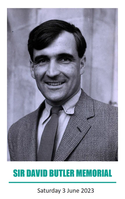 Sir David Butler memorial, Saturday 3 June 2023