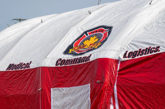Image of one of HUSAR T5 tents from an earlier deployment.