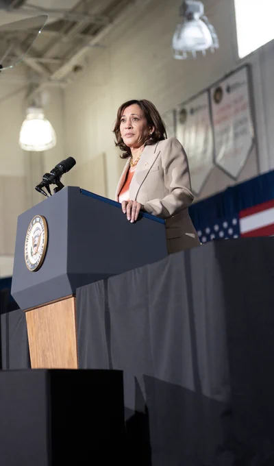 Vice President Harris delivers remarks at John R. Lewis High School in Springfield, VA.