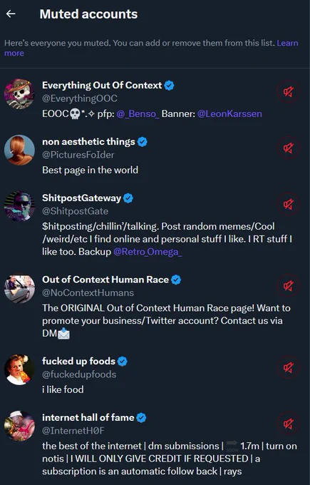 mute list of all the big meme recycling accounts that are always all over the timeline