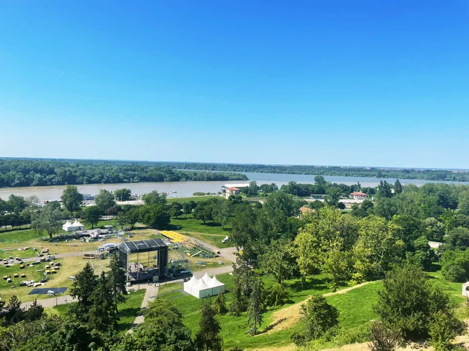 A view of the River Danube and River Sava confluence in Belgrade.