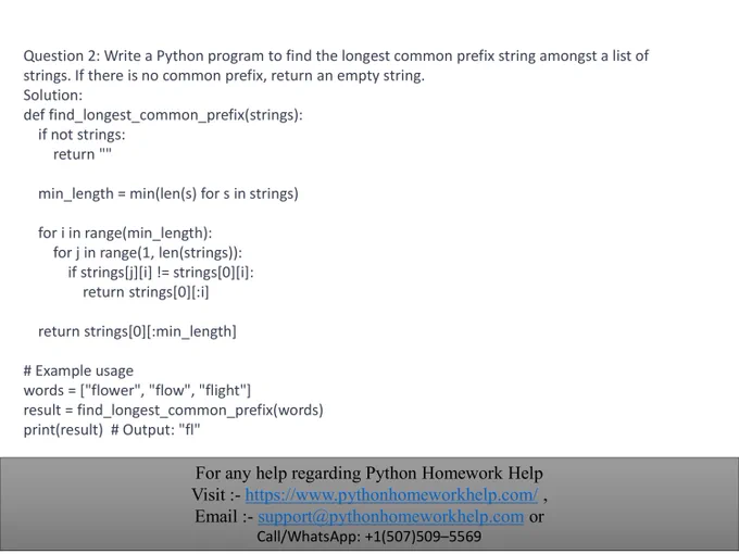Python Homework Help
