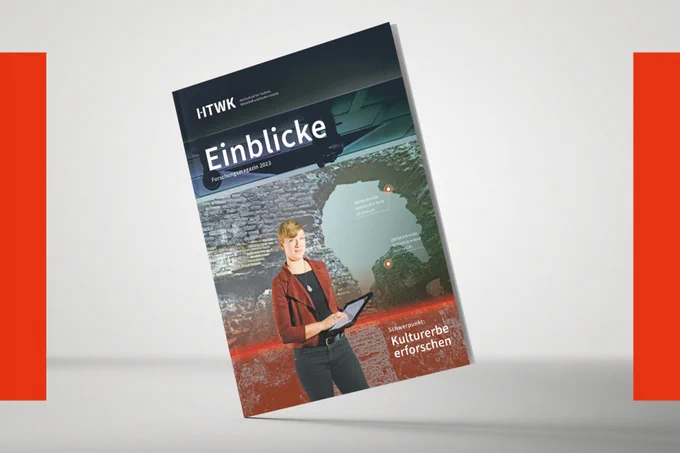 Cover des Forschungsmagazins "Einblicke 2023" der HTWK Leipzig