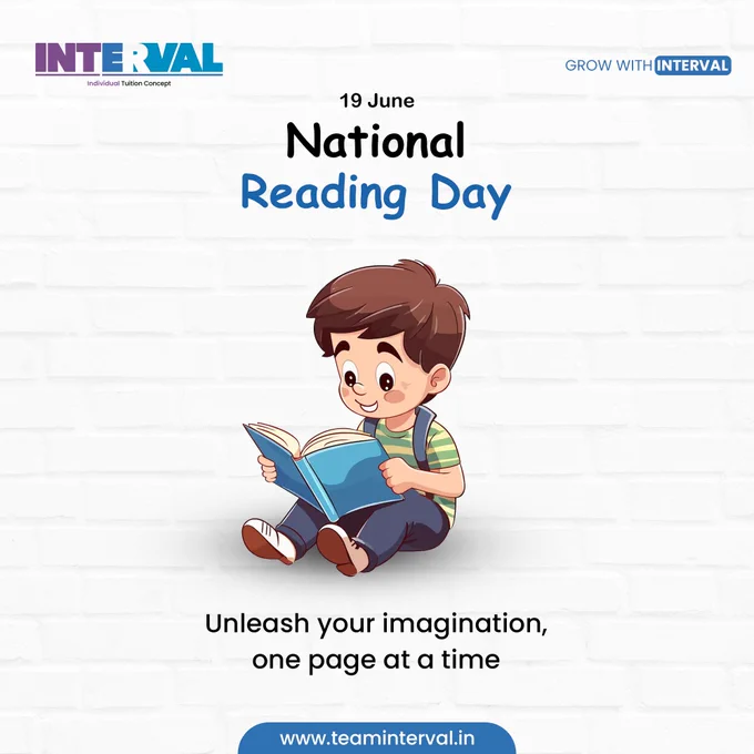 National Reading Day | 19th June | Team Interval | Online Individual Tuition