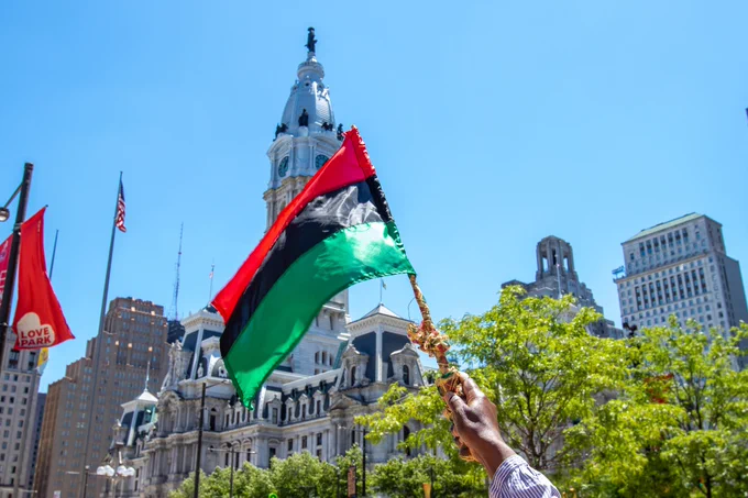 Juneteenth flag.