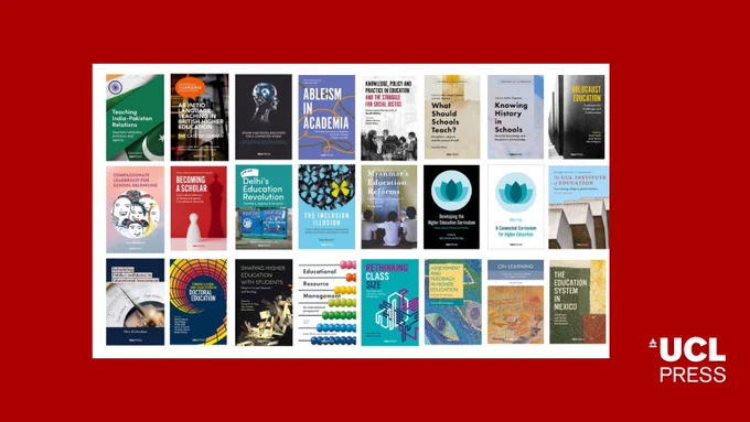 A grid of UCL Press Education Books range 