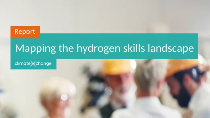 Title of report with blurred picture of engineers in the background