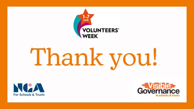 The logo of Volunteers week with the date 1 - 7 June and text saying Thank you!