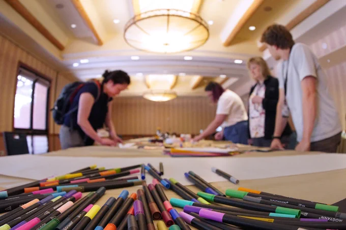 Camp CreativePro arts & crafts area in action