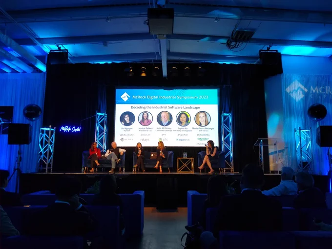 Industrial software panel at 2023 McRock Symposium.