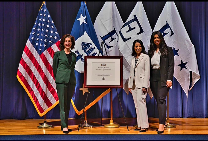 The President’s "E" Award is our nation’s highest recognition for significant contribution to the expansion of U.S. exports. The award was presented by U.S. Secretary of Commerce Gina Raimondo at a beautiful ceremony in Washington DC.

It was an honor to nominate these exceptional companies, and our office takes great pride in the fact that they were among only 24 companies nationwide selected for this award. Their success exemplifies our region's steadfast commitment to advancing America’s global competitiveness, and hope will serve as an inspiration to small businesses across Inland Empire.

We extend our warmest congratulations to the AQMC and Nobel Systems, and we wish them continued success on the global stage!

- For the official press release, visit: https://lnkd.in/eP_Zd4EM