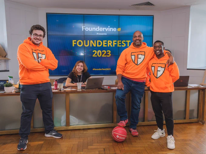 Team photo at founserfest2023 exhibition 