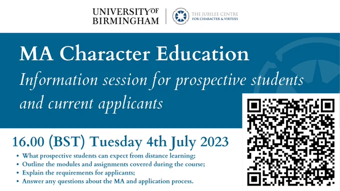 MA Character Education information session for applicants