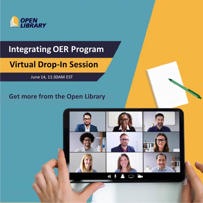 Integrating OER Program Virtual Drop-in session June 14, 11:30AM EST