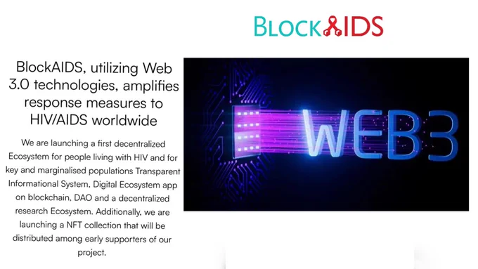 @block_aids utilizing Web 3.0 technologies, amplifies response measures to HIV/AIDS worldwide
We are launching a first decentralized Ecosystem for people living with HIV a Digital Ecosystem app on blockchain.
https://blockaids.world/

#ecosystem #dao #decentralised #web3 #unaids