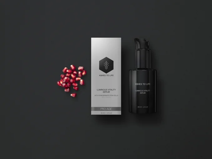 Sérum iluminador revitalizante elaborado con Células Madre de Granada. Alta Cosmética Ecológica Pro-Aging.