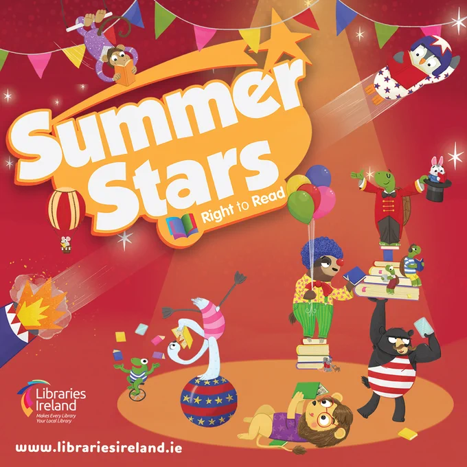 Look out look out #SummerStars2023 is about....
to kick off! 
Monday 12th June...you know whats coming? Goodies, medals, Certificates, events...
Mercy! Whether you pick 1 favourite or lots of favourite's you are a Summer Star😎
Pop in to your library and sign up to be a star.