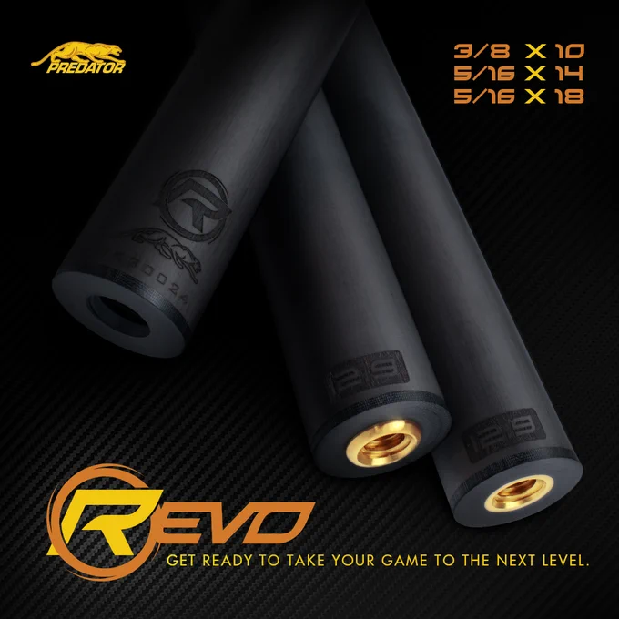 Get ready to take your game to the next level with REVO Carbon Fiber pool cue shafts