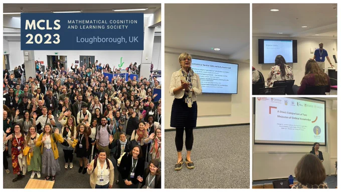 Collage of pictures from MCLS2023:
(1) group pic of attendees (Shuyuan Yu indicated by green arrow)
(2) Heather Douglas presenting 
(3) James Vellan presenting
(4) Chang Xu presenting