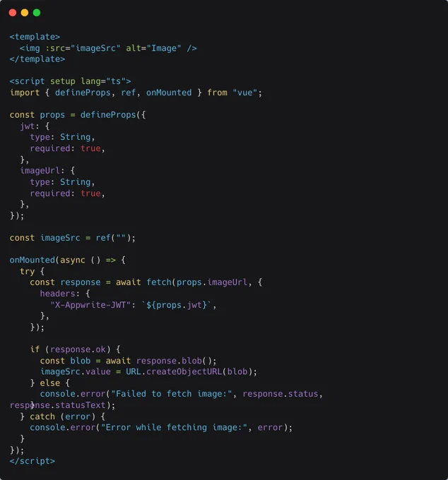 code image for vue js image component