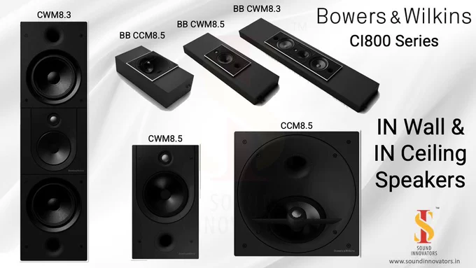 Bowers & Wilkins CWM8.3

Three-way, in-wall loudspeaker, conceived to offer the very best performance for a customer requiring great sound, without seeing the source. It features a 5” Kevlar FST drive unit and two 7” carbon fibre reinforced Rohacell low-frequency drivers with a 1” Aluminium Carbon Braced Tweeter with Nautilus Tube The central baffle is rotatable,

Bowers & Wilkins CWM8.5


Two-way, in-wall loudspeaker. It offers high-performance acoustics, from a relatively compact loudspeaker. It features a single 7” bass/mid Kevlar driver, with an anti-resonance plug with a 1” Aluminium Carbon Braced Tweeter with Nautilus Tube

Bowers & Wilkins CCM8.5

Two-way in-ceiling loudspeaker, which offers high-quality acoustics in an incredibly discreet package. It features a 7” bass/mid Kevlar driver, with an anti-resonance plug with Aluminium Carbon Braced Tweeter with Nautilus Tube All the drive units are located in a continuously rotatable central baffle