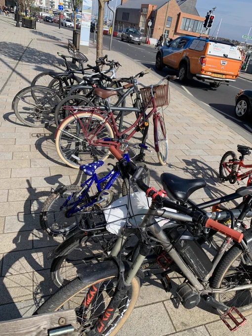 Bike racks full of bikes