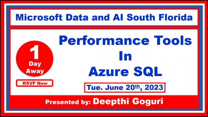 RSVP now at https://www.meetup.com/microsoft-data-and-ai-south-florida-user-group/events/294032532/