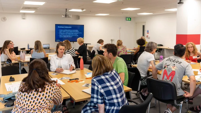 Group discussions at a Vision for Volunteering workshop