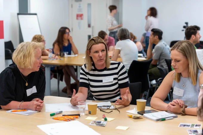 Group discussions at a Vision for Volunteering workshop