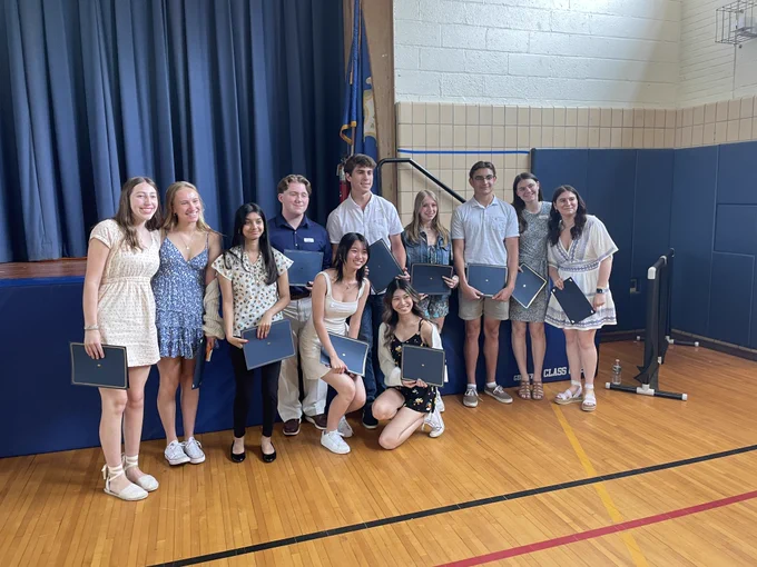 A picture of the eleven GHS seniors who won NMS Book Awards!