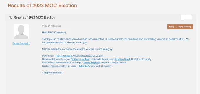 MOC Elections - Results
