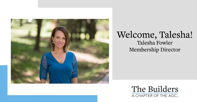 Headshot of Talesha Fowler. To the right of the headshot reads, 'Welcome, Talesha! Talesha Fowler Membership Director'