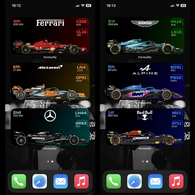 Formulify iOS Home Screen widgets