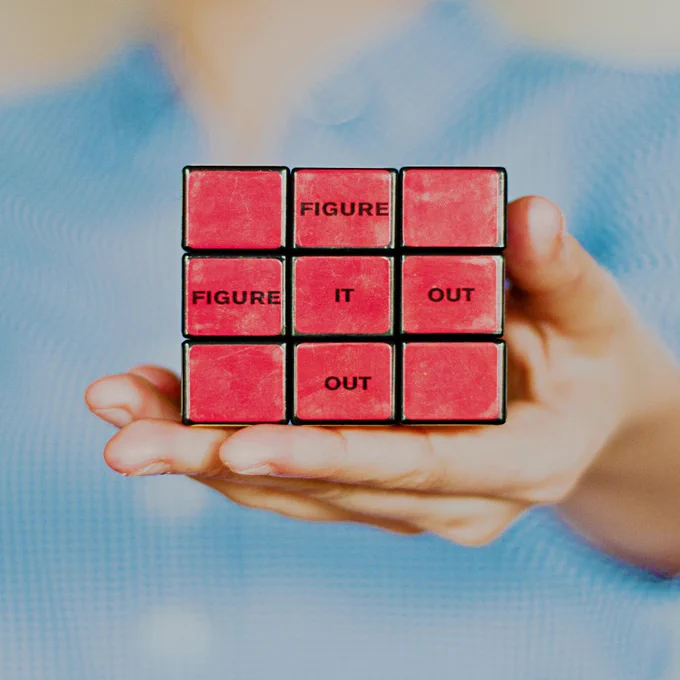 Rubik's cube with figure it out 