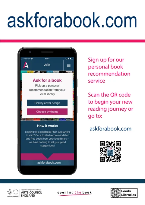 Image of poster advertising askforabook.com