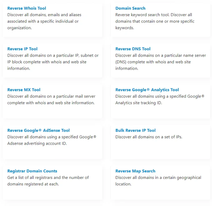 domainiq tools