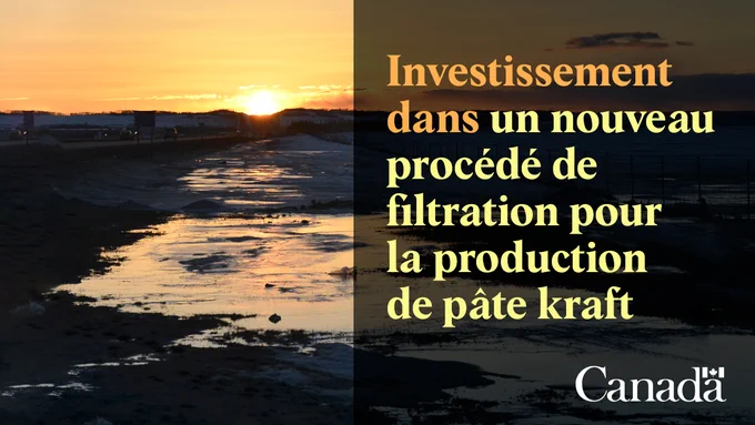 Investissement dans un nouveau procédé de filtration pour la production de pâte kraft.