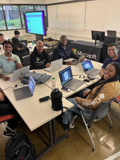 Microsoft interns at a Capture the Flag event